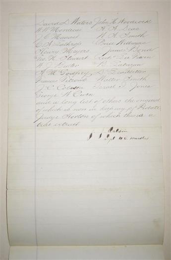 (CIVIL WAR--CONFEDERATE.) Resolution for secession by the citizens of Mobile.